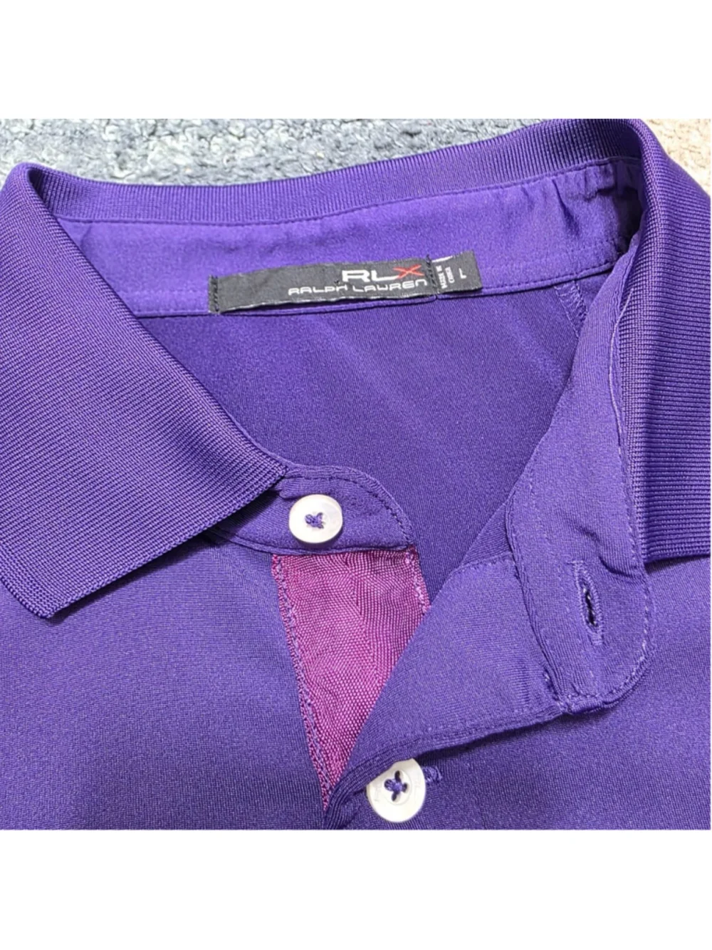RLX Ralph Lauren Polo Shirt Men’s L Emerald Hills Purple
